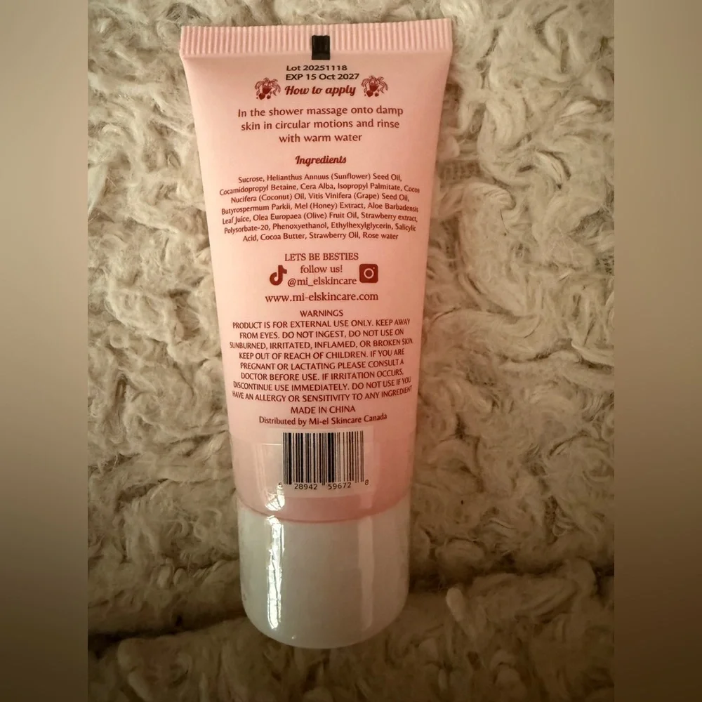 💙4/$20 MI-EL SKINCARE Strawberry Kiss Sugar Body Scrub